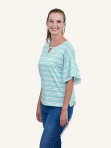 Show Your Stripes Top in Mint