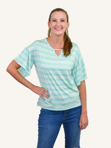 Show Your Stripes Top in Mint